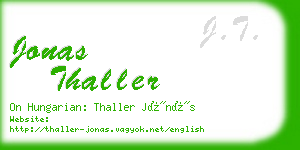jonas thaller business card